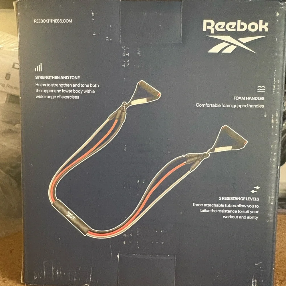 Reebok Resistance Tube Set - Navy and Red - Picture 2 of 2